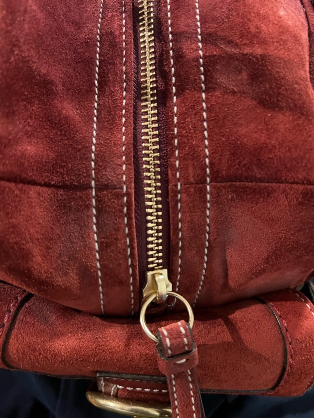 Coach Mia Suede in Deep red shoulder bag - Picture 14 of 16